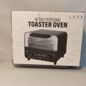 Luxe Retro Personal Toaster Oven - Black